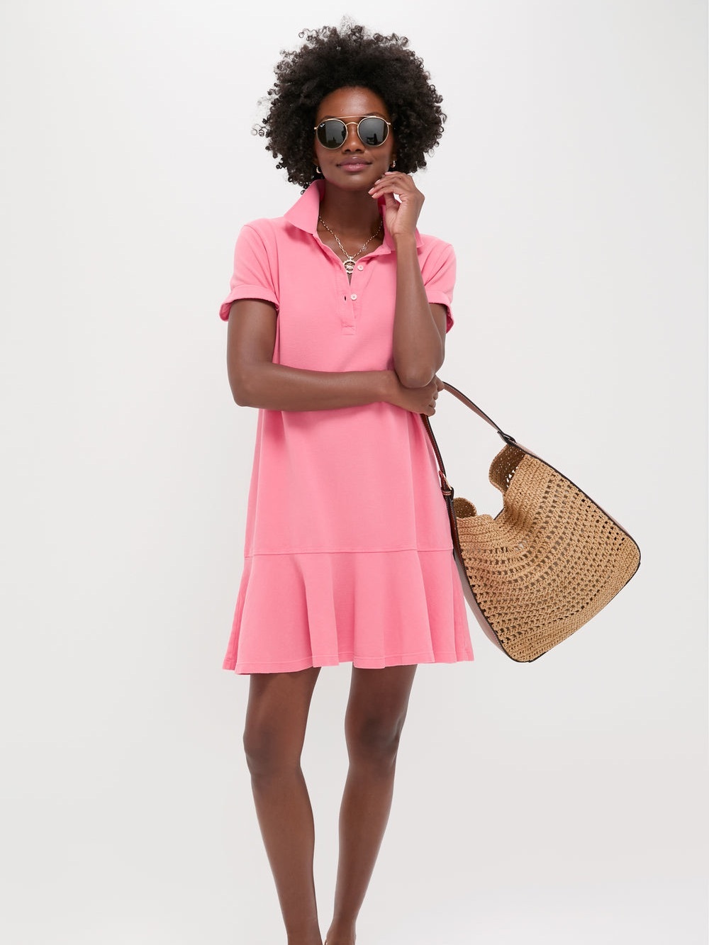 NWT Tuckernuck Washed Melon Pink Pique May Polo Dress